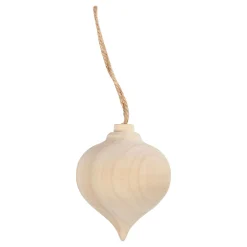 Hanger Puntige Houten Kerstbal