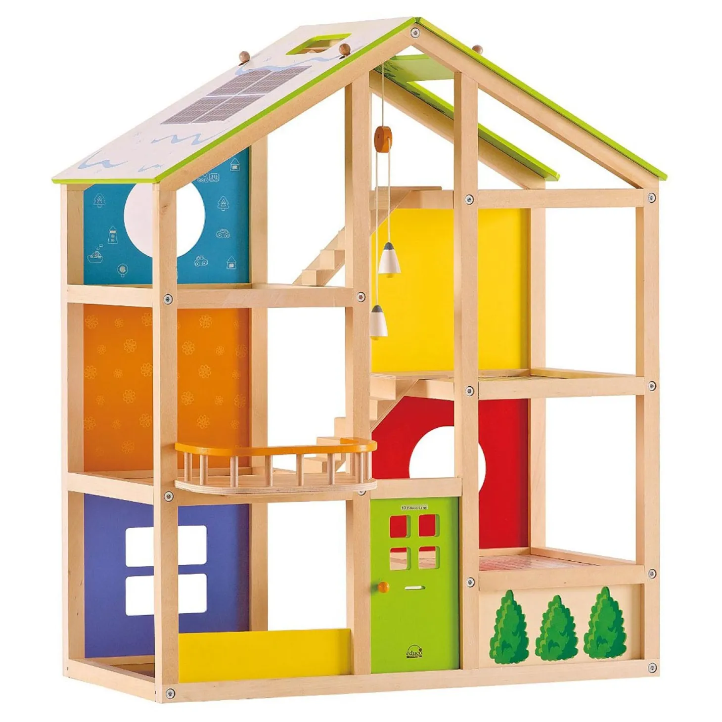 Hape Houten 4 Seizoenen Poppenhuis Met Meubels