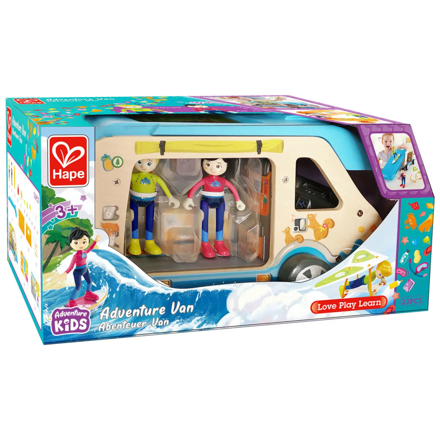 Hape Houten Avonturenbus Poppenhuis