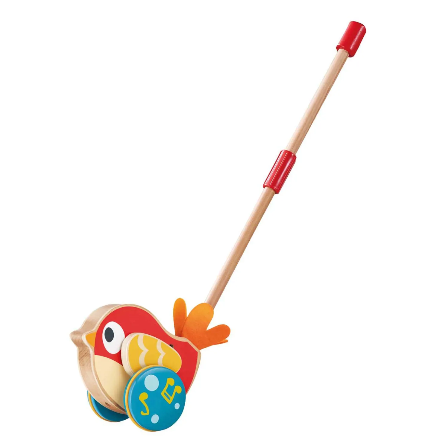 Hape Lilly Vogel Houten Duwstok met Geluid