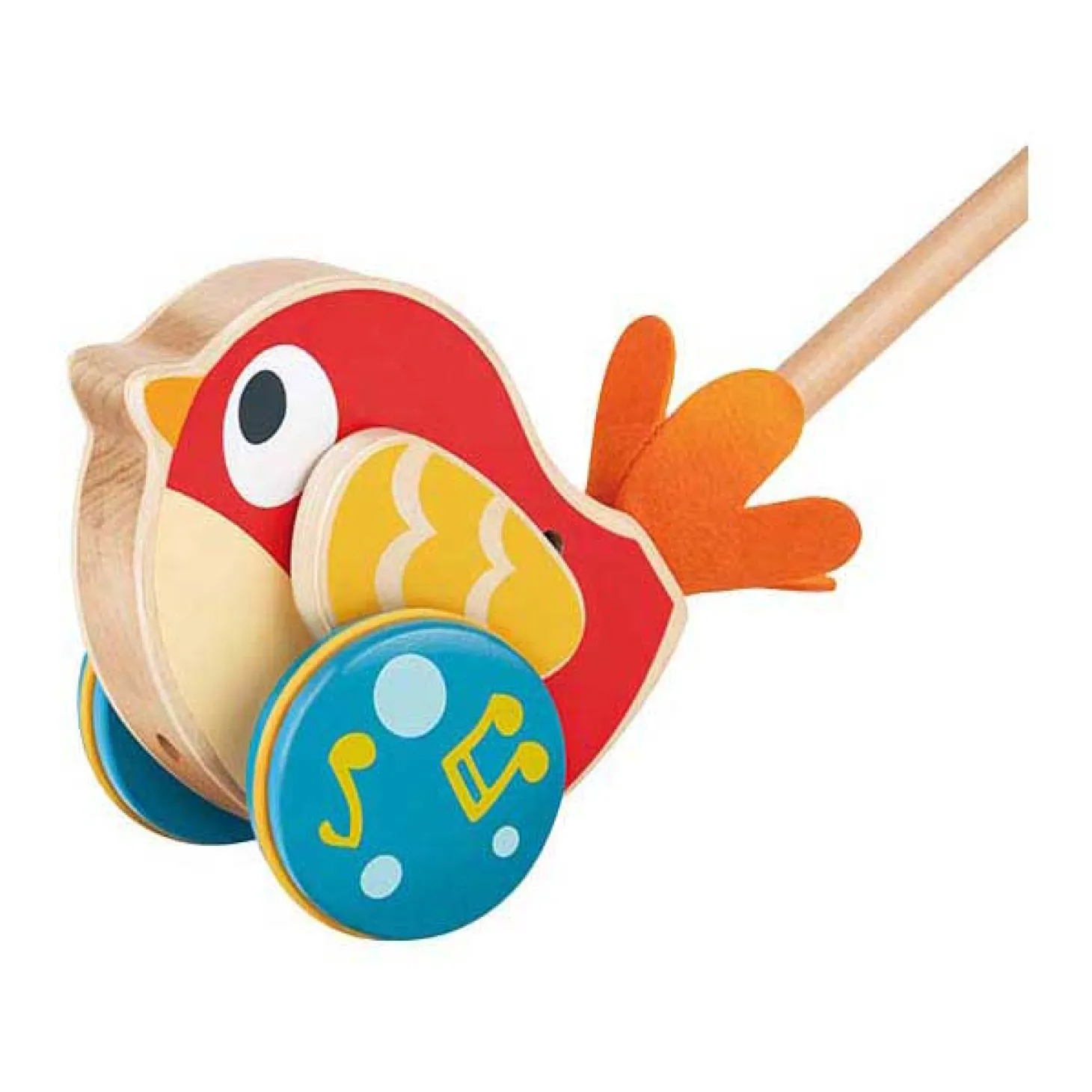 Hape Lilly Vogel Houten Duwstok met Geluid