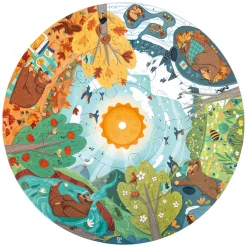 Hape Vier Seizoenen Puzzel met Licht - 16st.