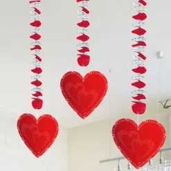 Hart Hangdecoratie, 3st.