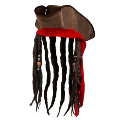 Hoed Piraat Dirty Jack met Haar
