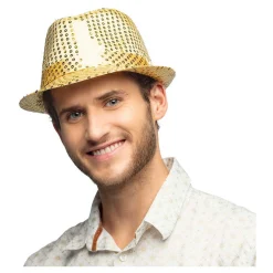 Hoed Popster Pailetten Goud