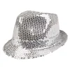 Hoed Popster Pailetten Zilver