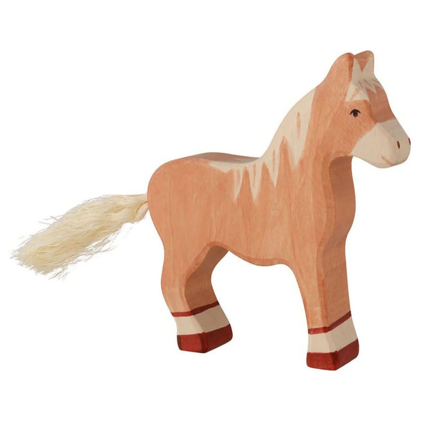 Holztiger Houten Paard Lichtbruin