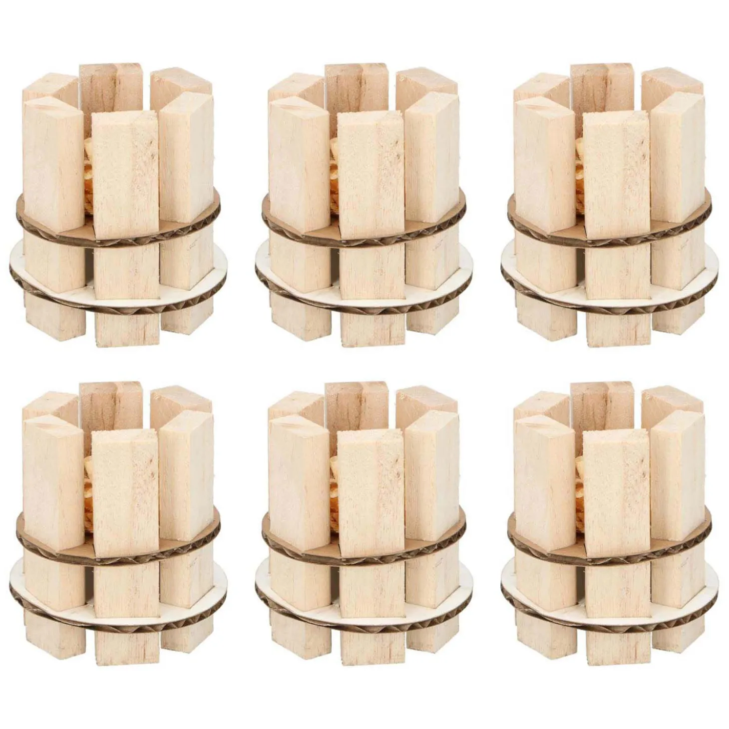 Houten Aanmaakblokjes van Hout, 6-pack