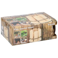Houten Aanmaakblokjes van Hout, 6-pack