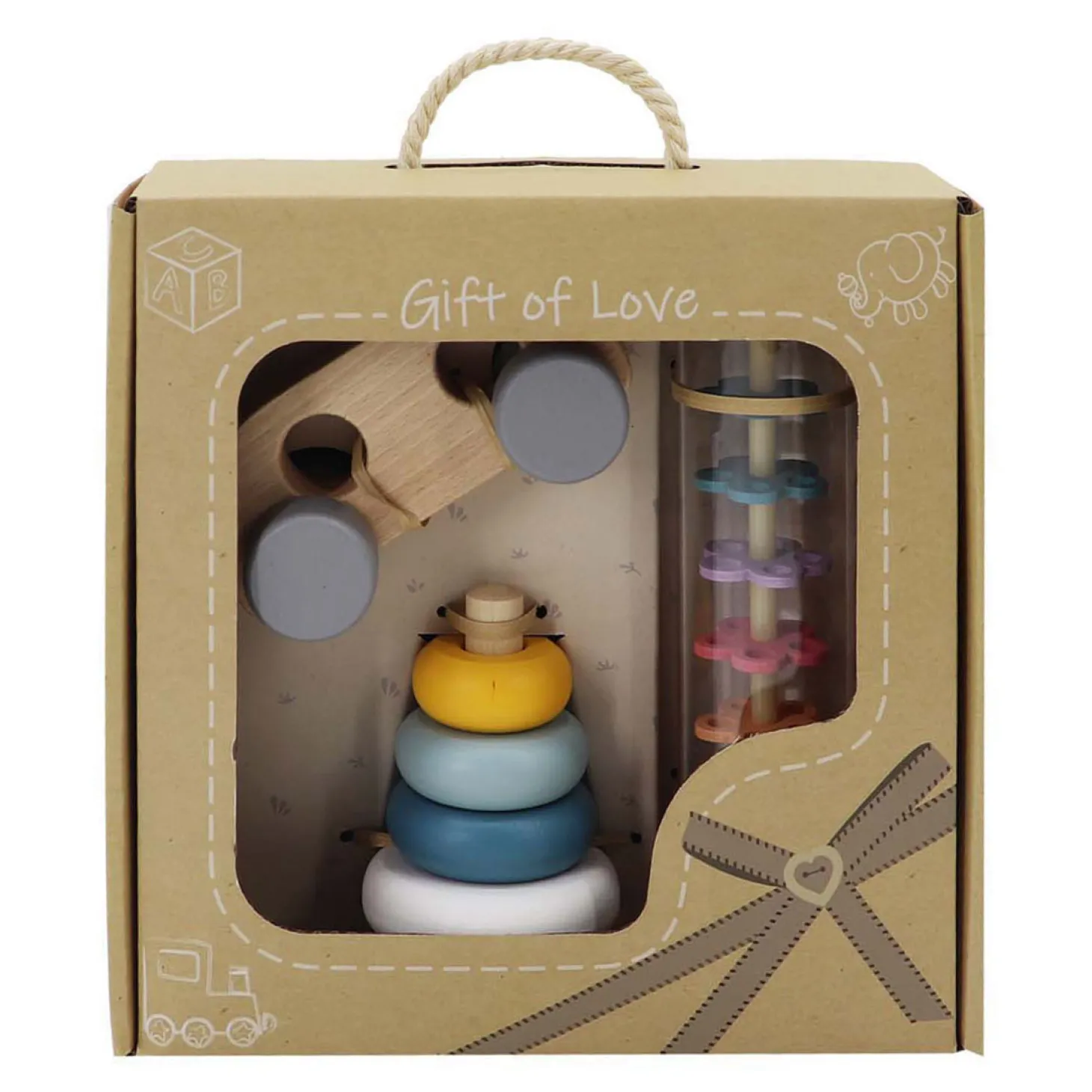 Houten Babyspeelgoed Speelset, Set van 3