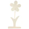 Houten Bloem met Voet, 26cm