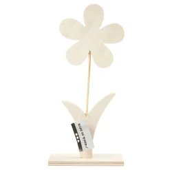 Houten Bloem met Voet, 26cm