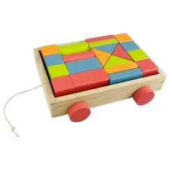 Houten Blokkenkar, 20dlg.