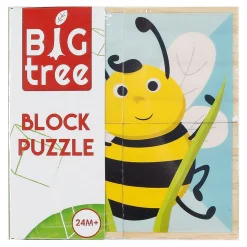 Houten Blokpuzzel Dieren FSC, 4st.