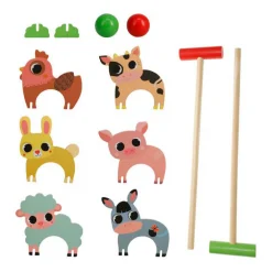 Houten Boerderij Dieren Croquetspel