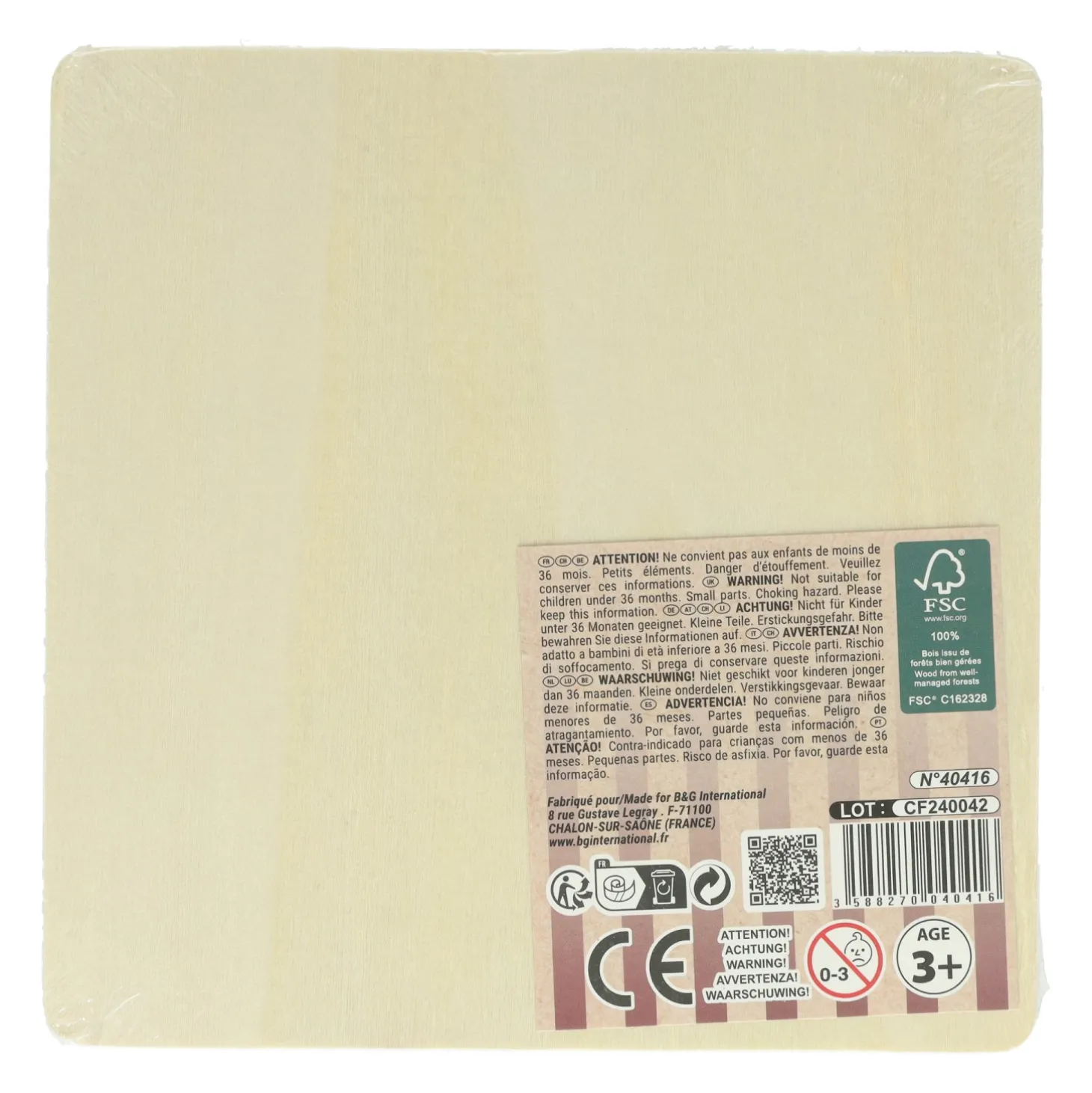 Houten Boter, Kaas en Eieren Spel - 14x14cm