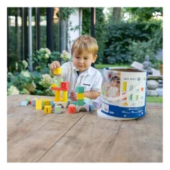 Houten Bouwblokken Kleur, 84st.