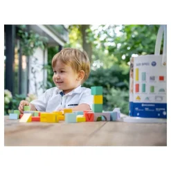 Houten Bouwblokken Kleur, 84st.