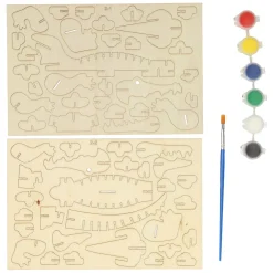 Houten Bouwpakket Maak en Verf je eigen Krokodil