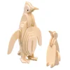Houten Bouwpakket Pinguin Familie