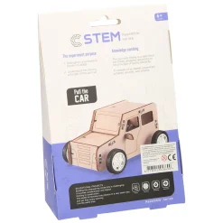 Houten Bouwpakket Pull String Auto