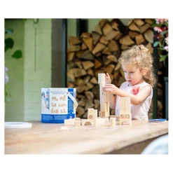 Houten Bouwplankjes Naturel, 84st.