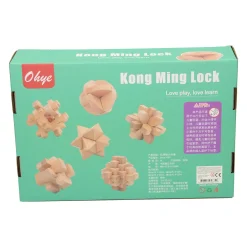 Houten Breinpuzzel Set, 6st.