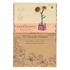 Houten 3D Bouwpakket Zonnebloemen - 121dlg.