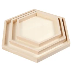 Houten Dienbladen Divers, Set van 3