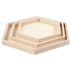 Houten Dienbladen Divers, Set van 3