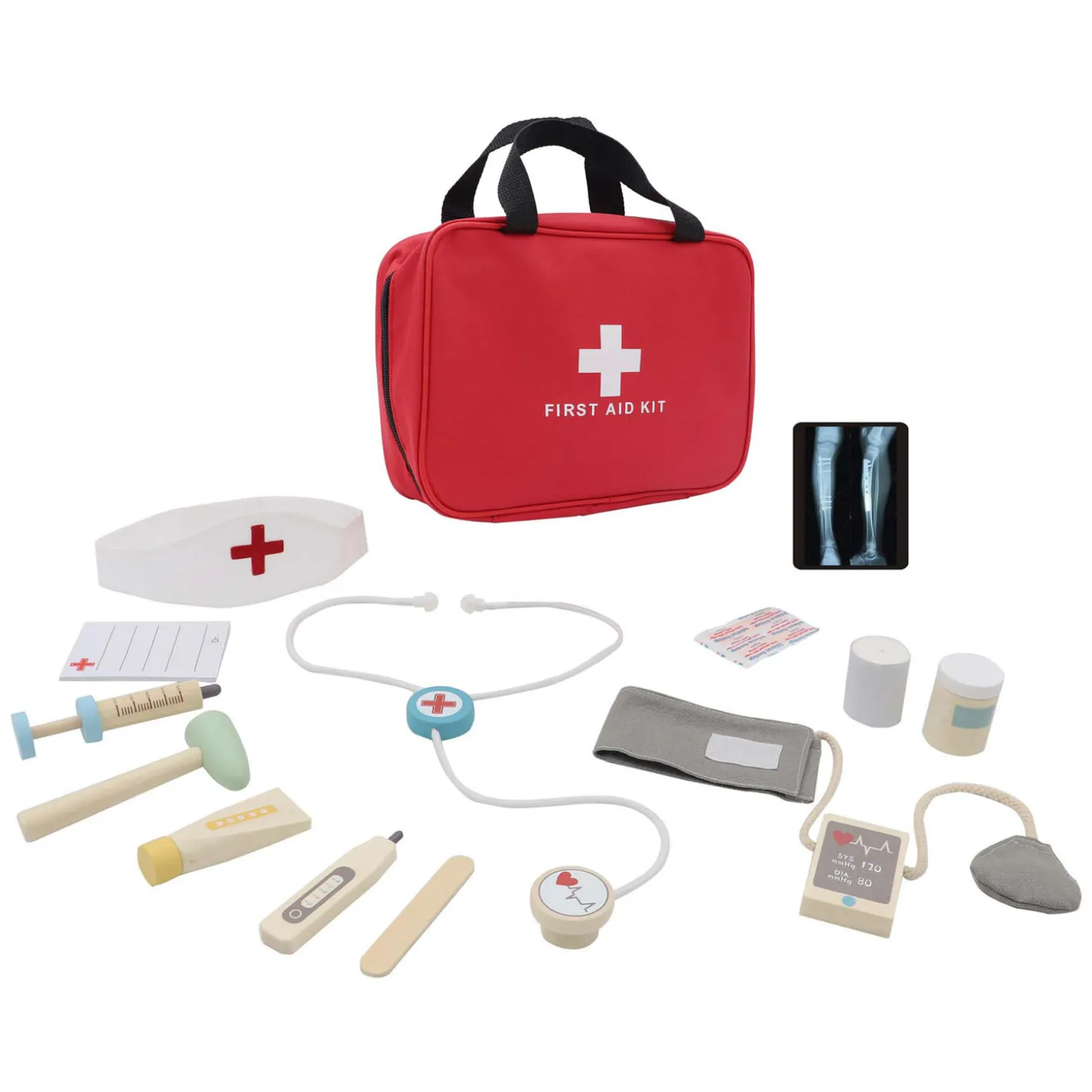 Houten Dokter Speelset in Tas - 14 dlg.