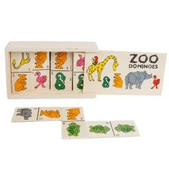 Houten Domino Dieren, 28dlg.