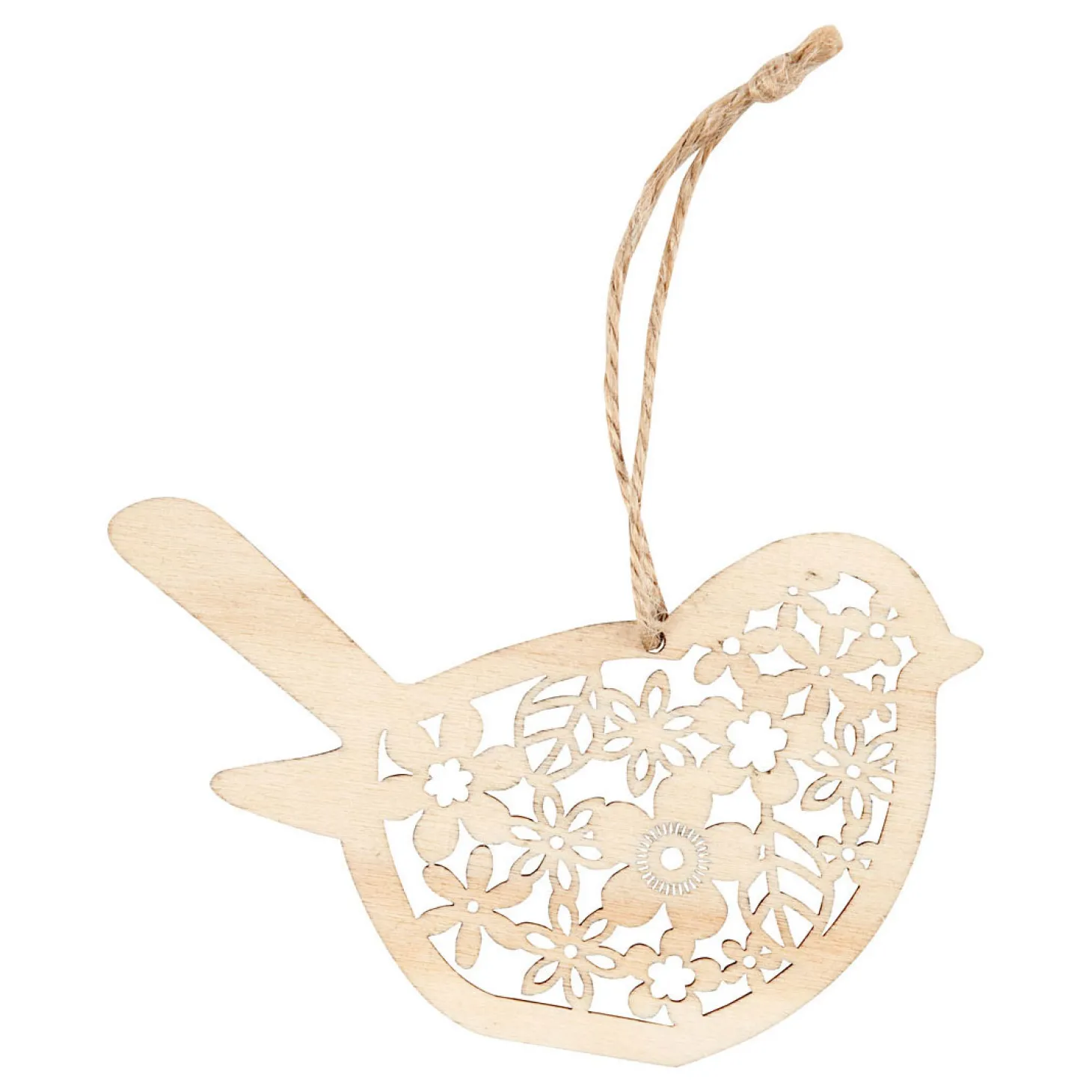 Houten Figuren Vlinder Bloem en Vogel, 90st.