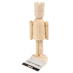 Houten Figuur met Kroon, 13cm