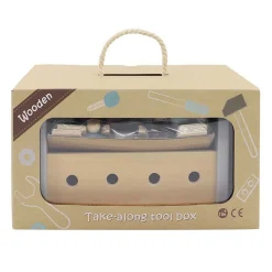 Houten Gereedschapskist Draagbaar, 17dlg.