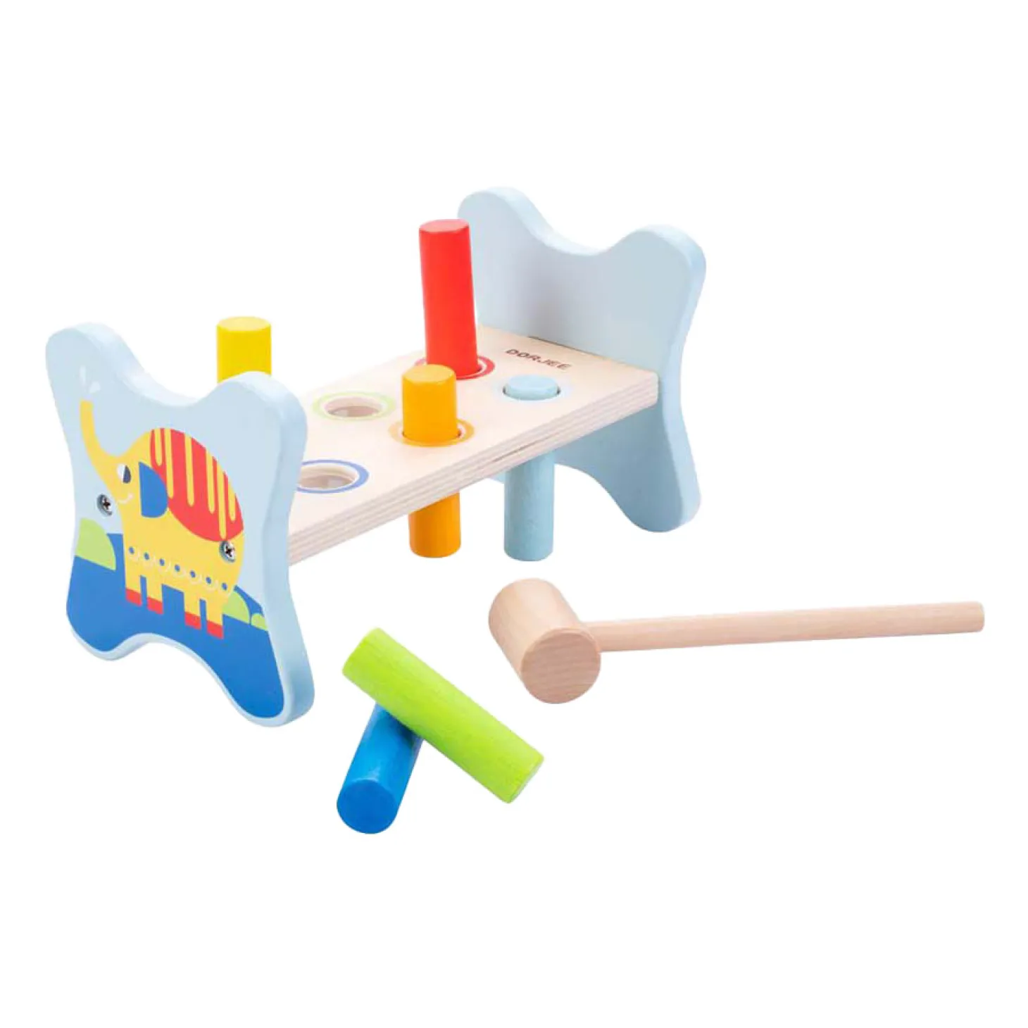 Houten Hamerbank Olifant