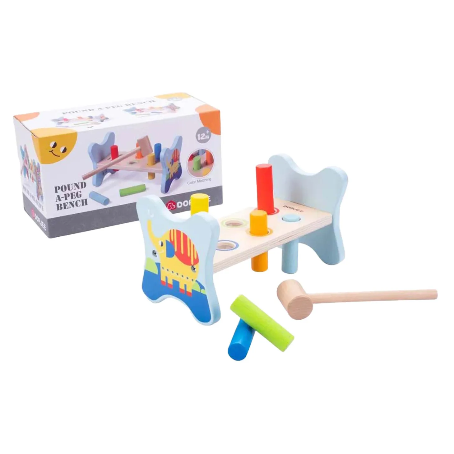 Houten Hamerbank Olifant