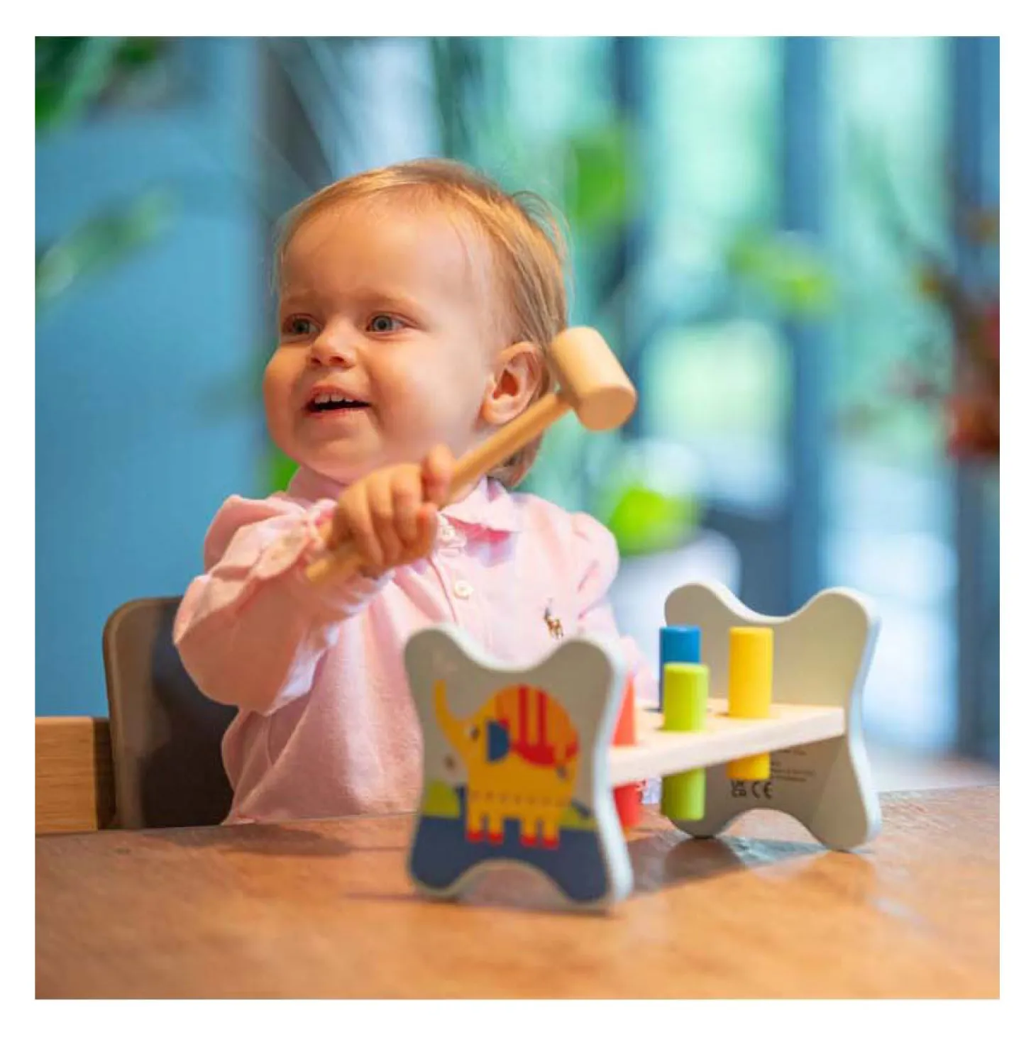 Houten Hamerbank Olifant