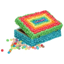 Houten Kaarten Kist met 2 Vakken en Klepdeksel