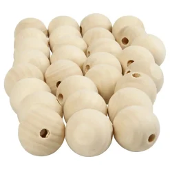 Houten Kralen, Ø 2cm, 200st.
