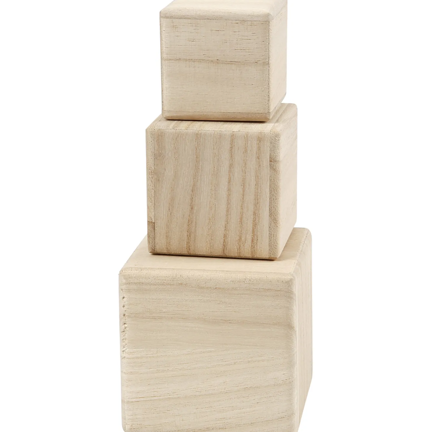 Houten Kubussen, Set van 3