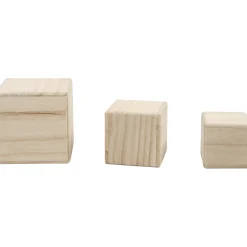 Houten Kubussen, Set van 3