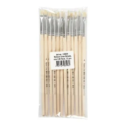 Houten Kwasten nr. 4, korte Steel, 12st.