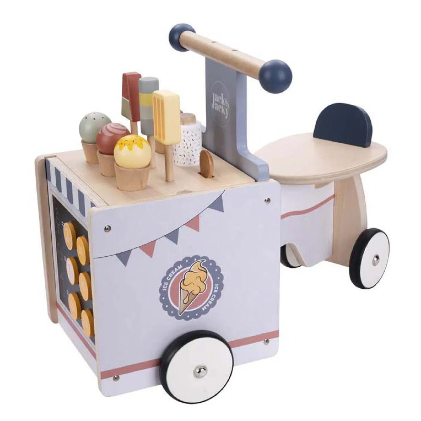 Houten Loopfiets Ijskar Jack & Jacky