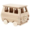 Houten Mini Bus, 17x10x13cm