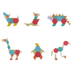 Houten Mozaiek Blokken, 52dlg.