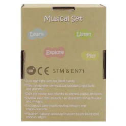 Houten Muziekinstrumenten Set, 2dlg.