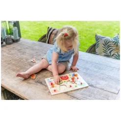 Houten Noppenpuzzel Boerderij, 12st.