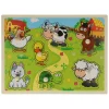 Houten Noppenpuzzel Boerderijdieren, 7st.