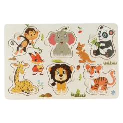 Houten Noppenpuzzel Thema, 6st.